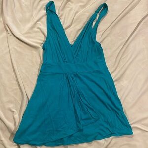 Loose fitting, Small, bluish-green, Express tank top